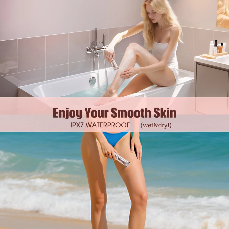 Elektrische Rasierer für Frauen 2 in 1 Bikini Trimmer Gesichtsrasierer Haarent - Bild 3 von 4