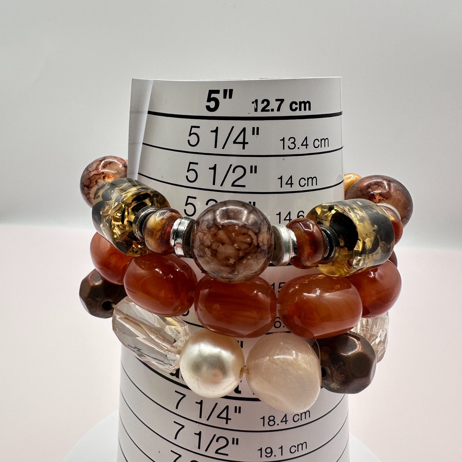 Vintage 90s Beaded Stackable Bracelets Set Boho C… - image 7