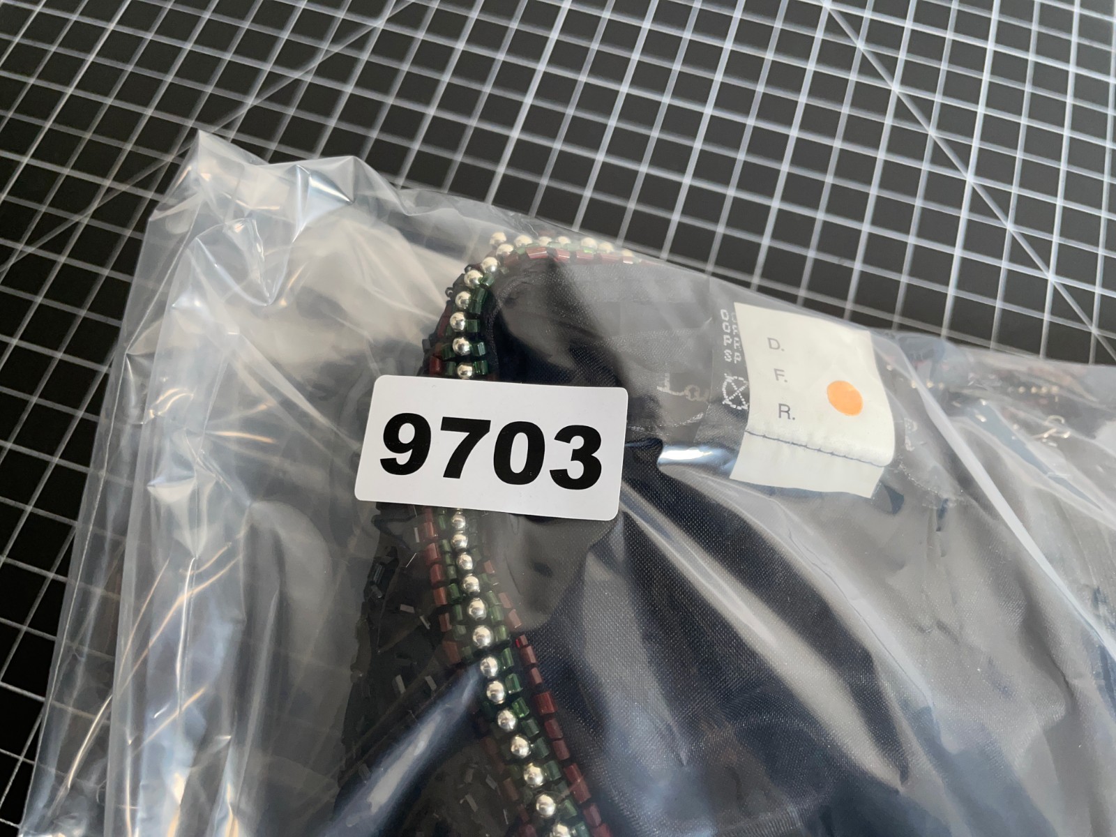 Laurence Kazar Beaded Sequin Top Women's Large Black Poinsettia Silk Holiday