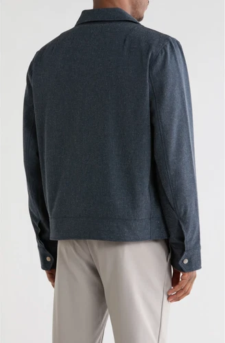 NEW Rag & Bone Phillips Navy Speckled Zip Up Jacket Sz 2XL NWT $598 image 2