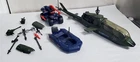 D-983 VINTAGE 80/90'S LOT OF INCOMPLETE G.I. JOE VEHICLES-DRAGONFLY HELICOPTER+!