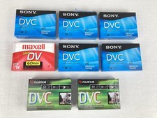 SONY MAXELL FUJI MINI DV DVC MIXED LOT OF 8 DIGITAL VIDEO CASSETTE TAPES 60 MIN