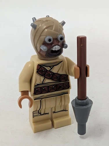 LEGO Stars Wars Tusken Raider Minifigure + Partial Gaffi Stick  sw1074 75299