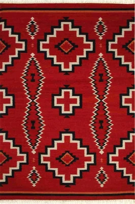 Tapis ancien scandinave suédois Kilim moderne Gabbeh tissé plat fait main 6 x... - Photo 1/4