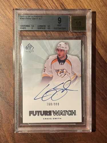 2011-12 SP Authentic Future Watch Auto FWA Craig Smith #268 BGS 9/10 Auto RC - Picture 1 of 2
