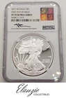 2017-W American Silver Eagle FDOI NGC PF70 UC Mercanti Signed Reagan Label