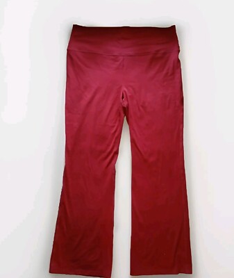 Sofia Active by Sofia Vergara Womens Size XXL Flare Pants Plus Size Leggings Red