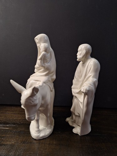 1983 2 Pc Holland Mold Flight Into Egypt - Mary, Baby Jesus/Joseph Figurines - Picture 4 of 15