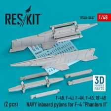 1/48 ResKit RS48-0447 NAVY inboard pylons for F-4 "Phantom II" (2 pcs) (F-4B, F-