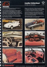 VW KÄFER GOLF CABRIO Cabriolet I 1 Leder Ausstattung Prospekt Sheet 1989 57