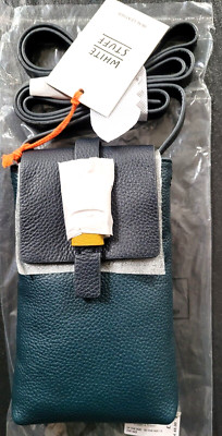 White Stuff Clara Handytasche aus Leder mit Schnalle in Dark Navy 439441 UVP 48 