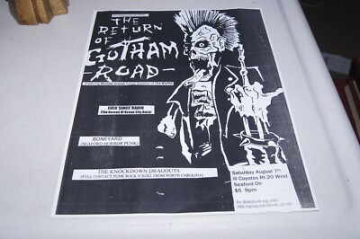 GOTHAM ROAD Michale Graves Ex The Misfits GOTH PUNK ROCK FLYER