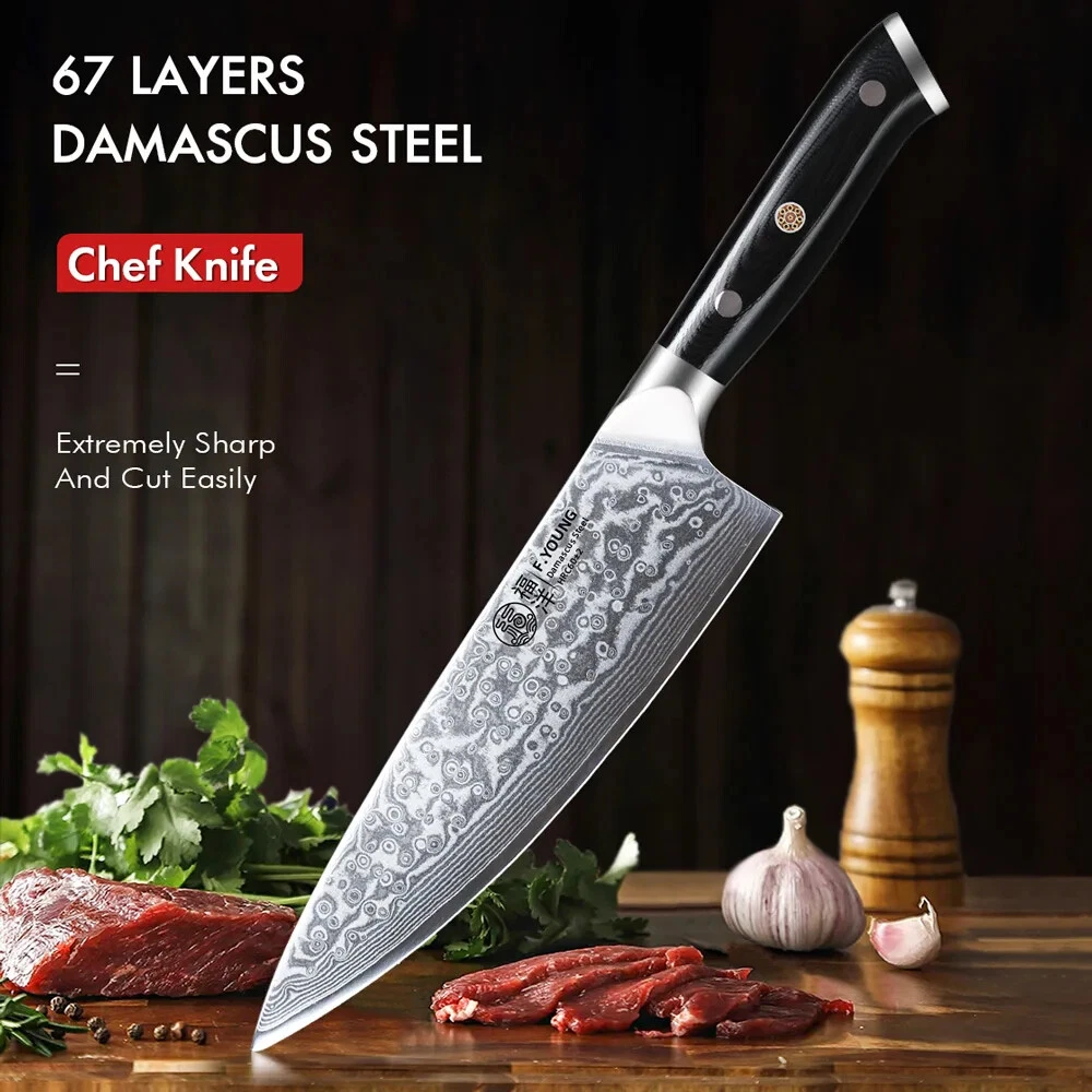 8" Chef Knives Japanese 67 Layer Professional Damascus Kitchen Knife