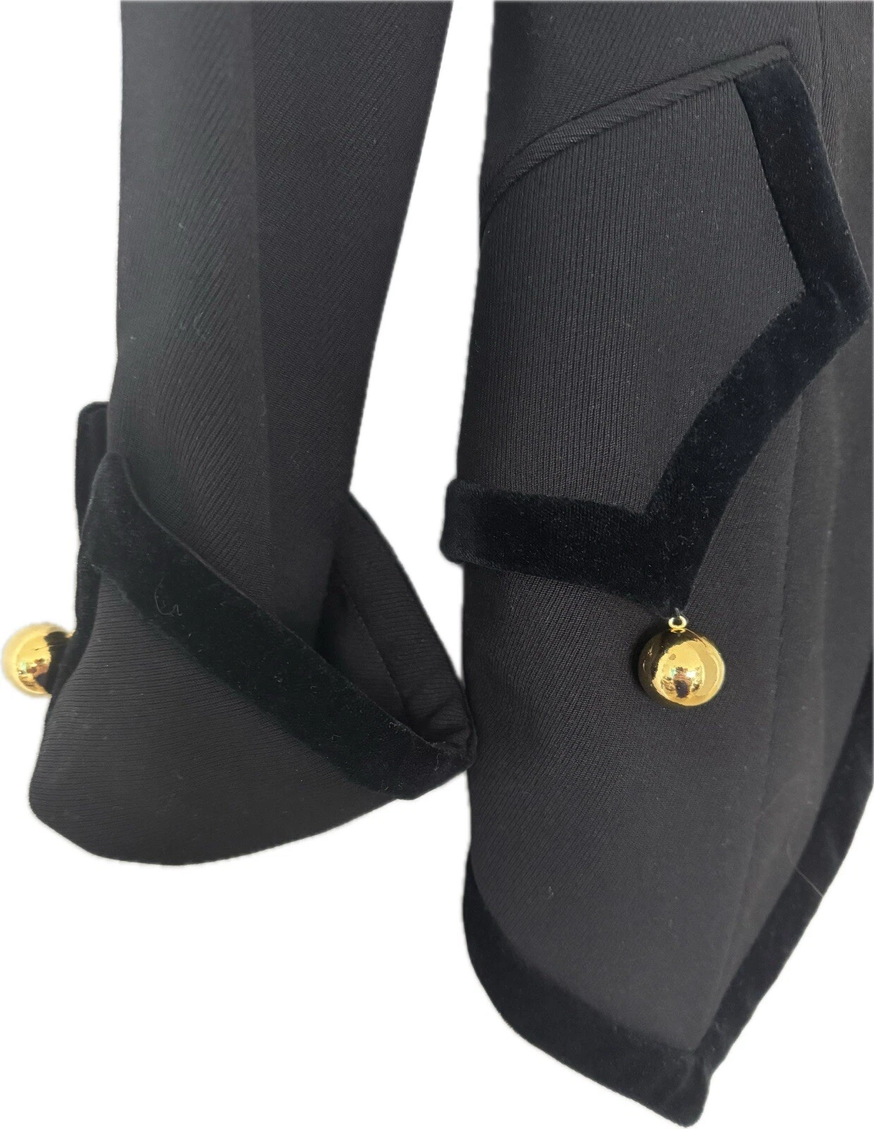 MOSCHINO BLAZER VINTAGE ECONOMICO E CHIC FAVOLOSO COMBINAZIONE DI LANA NERA 10