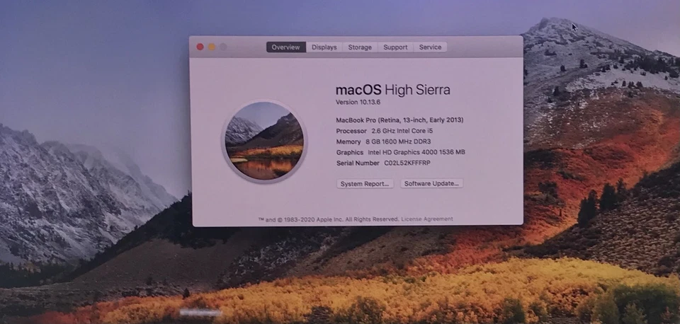 APPLE PRO A1425  13-EARLY -2013 I5-3230M@2.6GHz 8GB RAM 256GB NVMe WAC *READ - Image 2 of 4