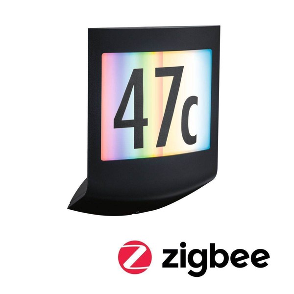 Paulmann Led AußEnwandleuchte Padea, Rgbw, Hausnummer, Zigbee, DäMmerungssensor-image