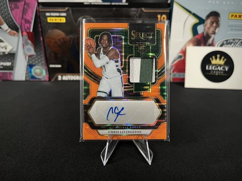2023-2024 Panini Select Chris Livingston Neon Orange Pulsar RPA 7/30