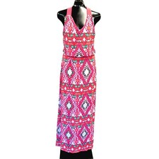 Bisou Bisou Multicolor Maxi Dress Size 2 with Straps
