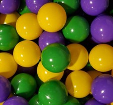 Special Pack of 300 Jumbo 3" Size Commercial Grade Balls in Mardi Gras Color Mix