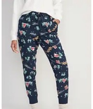 Women  s NWT OLD NAVY FLANNEL Match THE FAMILY CHRISTMAS JOGGERS. SIZE L.