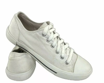 white canvas craft shoes