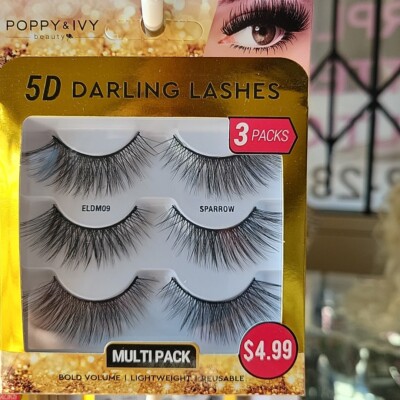 ABSOLUTE NEW YORK 5D DARLING LASHES 3 PAIR MULTI PACK - ELDM09 SPARROW