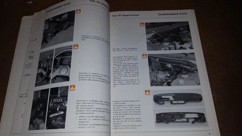 manuale officina condizionatore d'aria fiat ritmo s75/s85 - 131 sf. - argenta  - Immagine 4 di 4