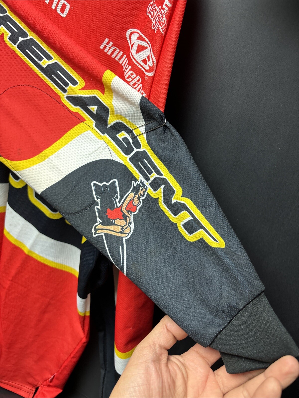 NOS (L) Free Agent Knucklebone Bicycle Factory Team Racing Jersey Bmx GT Mini SE