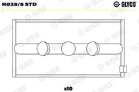Glyco H038/5 STD Kurbelwellenlager For Saab