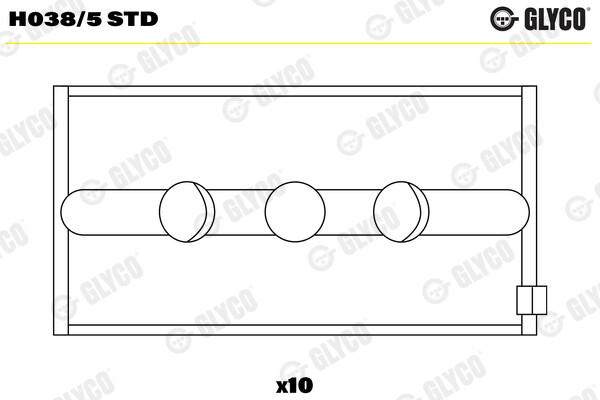 Glyco H038/5 STD Kurbelwellenlager For Saab-image
