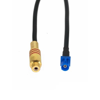GPS Navigation Fakra C 5005 Blue Male to TV RCA Phono Female RG58 Cable 1~16FT