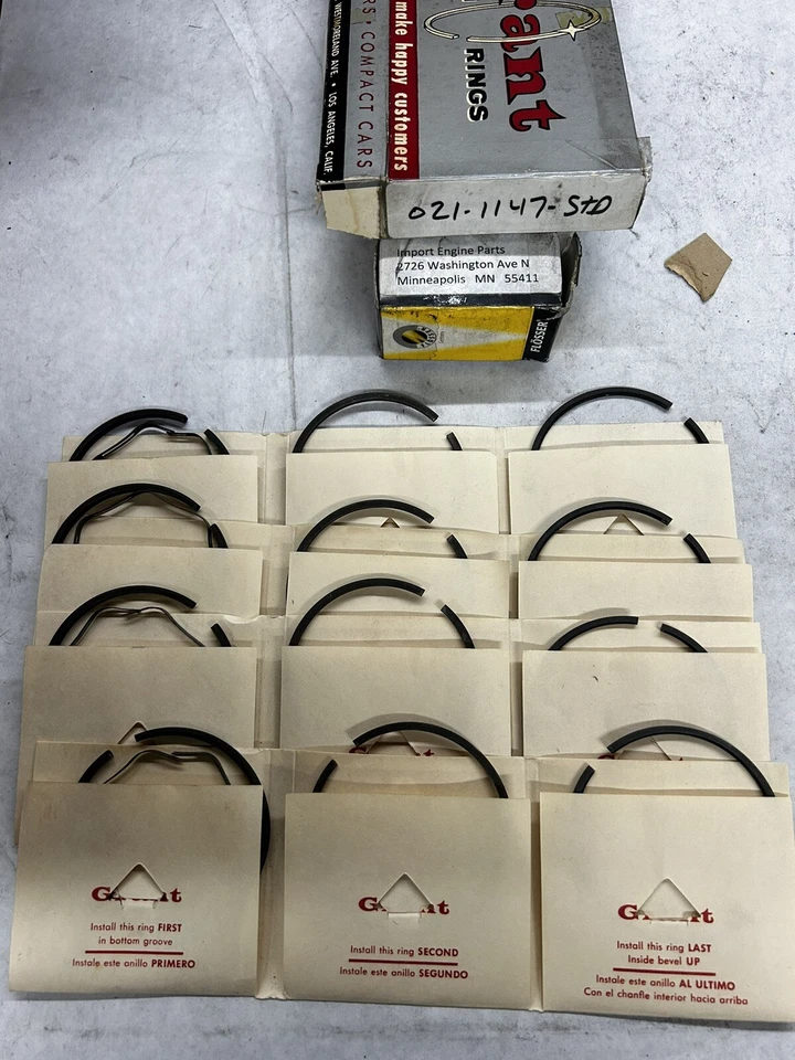 ANILLOS DE PISTÓN PARA LANCIA APPIA 1089cc V4 68mm 1955-1964 021-1147-STD Foto 2 de 4