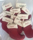 Pottery Barn Kids Baby Pets VELVET STOCKING RED WITH IVORY CUFF Small New