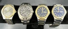 Seiko & Citizen Lot Of 4 Mens Vintage Quartz Wrist Watches, Analog + More