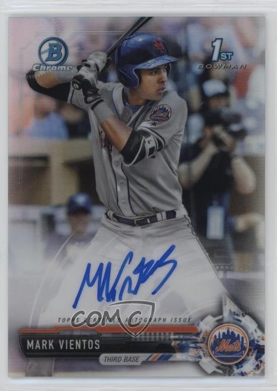 2017 Bowman Draft Chrome Pick Refractor 344/499 Mark Vientos #CDA-MV Auto 2a9