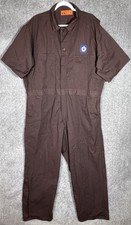 Vintage Universal Overall Union Made Mechanic Coveralls Size 54 Brown Pockets