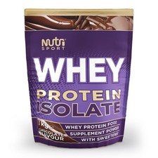 Nutri Sport Whey Protein Isolate 1kg Chocolate High Protein Powder Shake 25.66 per kilo