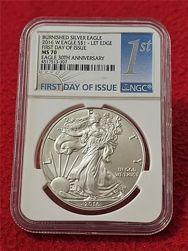 2016-W Silver Eagle Dollar ASE NGC MS 70 LETTERED ED 30th ANNIVERSARY FDI #T2079
