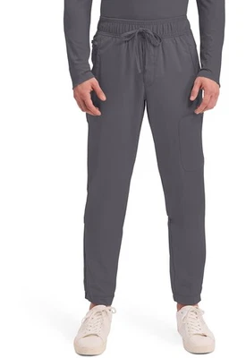 Cherokee Workwear Scrubs Men Natural Rise Jogger WW012 PWT Pewter Free Shipping - Image 1 of 4