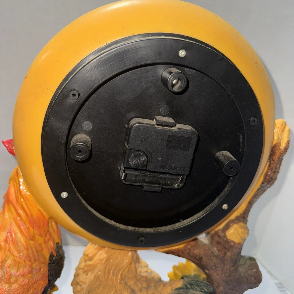GRAN DETALLE Gallo Gallina y Pollito GRAN RELOJ DE CUARZO Árbol con FLORES Colección de Regalo Foto 3 de 4