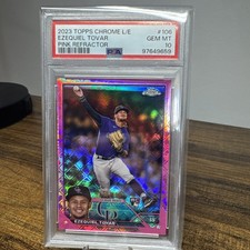 2023 Topps Chrome Logofractor Ezequiel Tovar Rookie Pink /199 PSA 10
