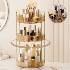 360  Rotating Makeup Organizer, Upgraded 3 Tier Skincare Perfume Organizers f...