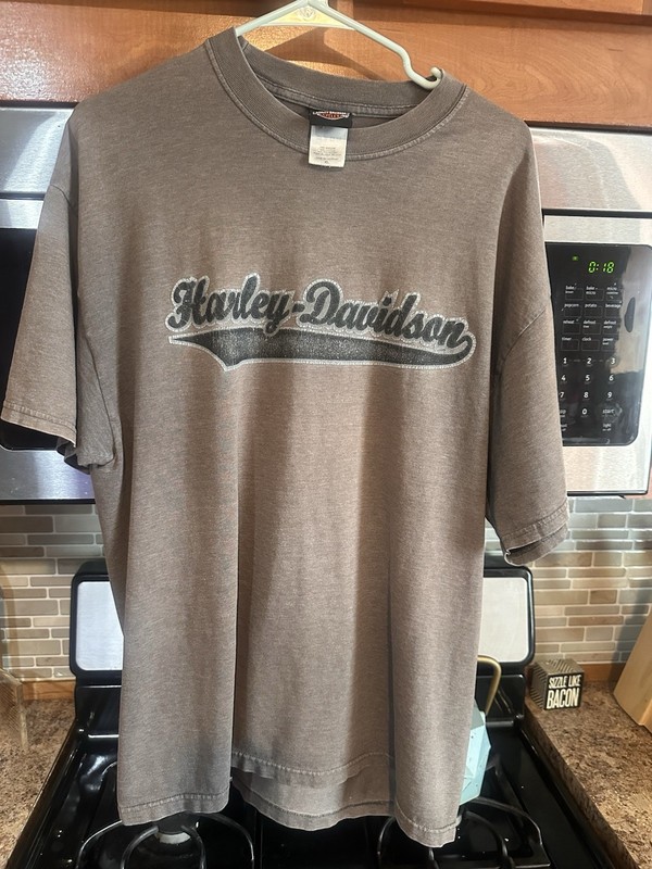 Harley-Davidson XL T-Shirt Hollywood California Brown Cotton Polyester
