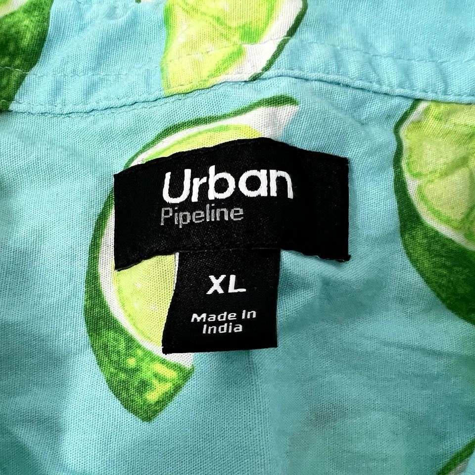Camisa informal con botones Urban Pipeline para hombre con estampado de limón talla XL Foto 4 de 4