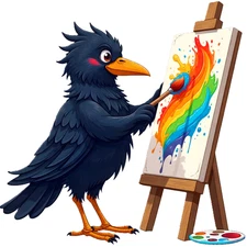 30 Custom Raven Artist Personalized Address Labels