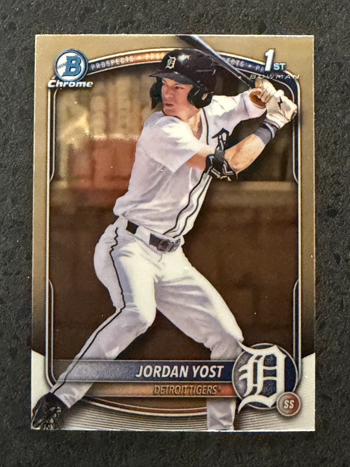 2025 Bowman Draft 1st Bowman Chrome #BDC-162 Jordan Yost, Detroit Tigers