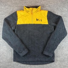 Helly Hansen Yellow Black Fleece Kid's Pullover Jacket - Activewear, kidswear