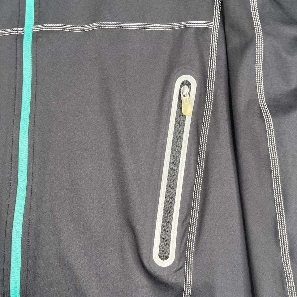 Tommy Bahama Island Active Sudadera con Capucha Camisa Pequeña Negra Cremallera Completa Manga Larga Para Hombres Foto 3 de 4