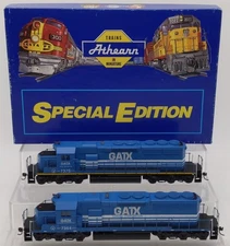 Athearn 2202 HO GATX Lease Fleet Diesel Locomotive Set #7375, #7354 EX/Box