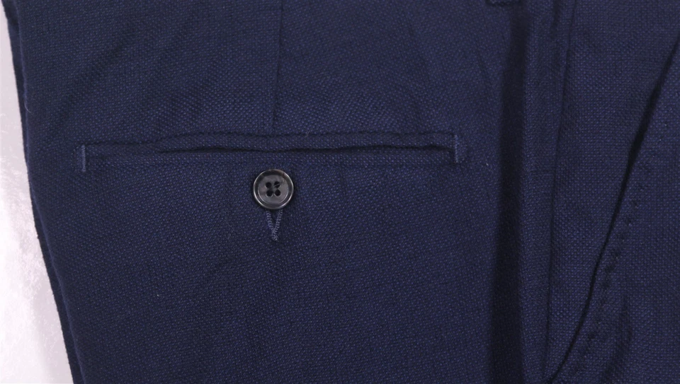 J Lindeberg Men's Paulie Navy Blue Wool Knit Woven Slim Fit Dress Pants 32x31 - Image 3 of 4